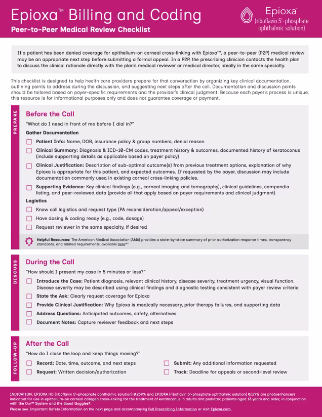 Peer-to-Peer Checklist cover sheet